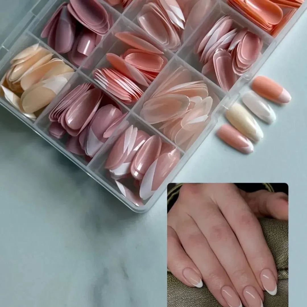 144 Pcs Multicolor False Nails Set – Stylish Press-On Nails